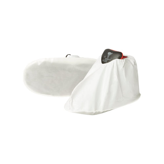 Der Kimberly-Clark GmbH KleenGuard® A40 Leichter Überziehschuh mit Sohle - Weiß (200 Stück) bietet zuverlässigen Schutz vor Schmutz und Staub in verschiedensten Umgebungen.