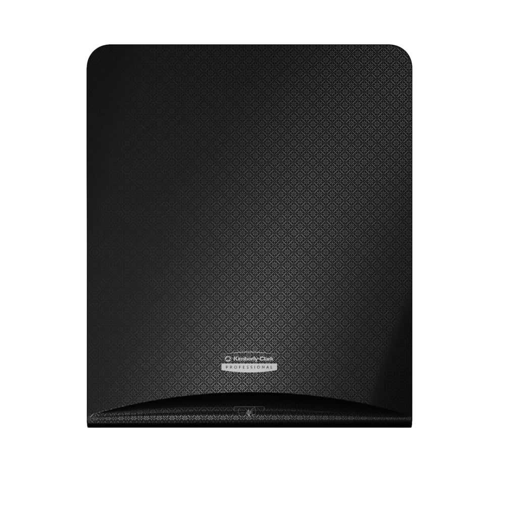 Der Kimberly-Clark Professional™ Icon™ Dispenser Faceplate - eHRT (33,02 x 37,47 x 3,18 cm) der Kimberly-Clark GmbH verfügt über ein dezentes geometrisches Design und ein Logo für eine elegante, wandmontierte Hygienelösung in jedem Waschraum.