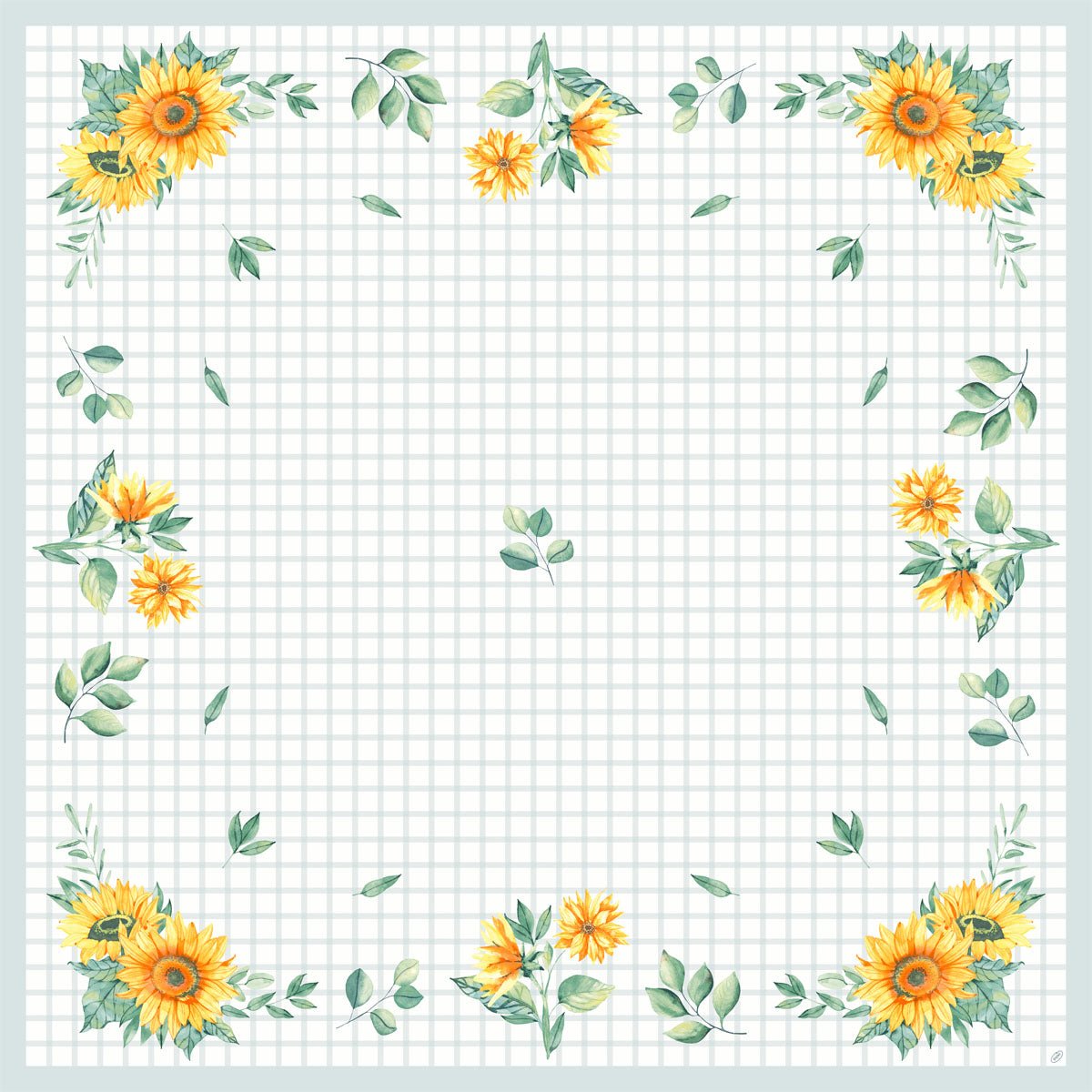 Το Dunicel-Mitteld.84x84 Sunflower day 20P. της Duni GmbH έχει ένα φόντο σε μορφή πλέγματος με κίτρινα ηλιοτρόπια και πράσινα φύλλα στις άκρες, που προσδίδουν μια εορταστική πινελιά στο τραπέζι σας. Η συσκευασία περιέχει 20 διακοσμητικές πετσέτες.