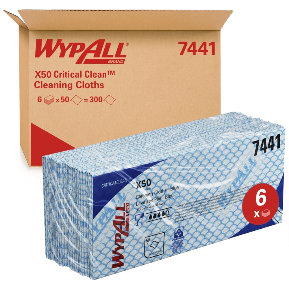 Τα πανάκια WypAll® X50 Interfold (41,80 x 24,70 cm) από την Kimberly-Clark GmbH είναι η ιδανική λύση για βιομηχανικό καθαρισμό και γρήγορη καθαριότητα.