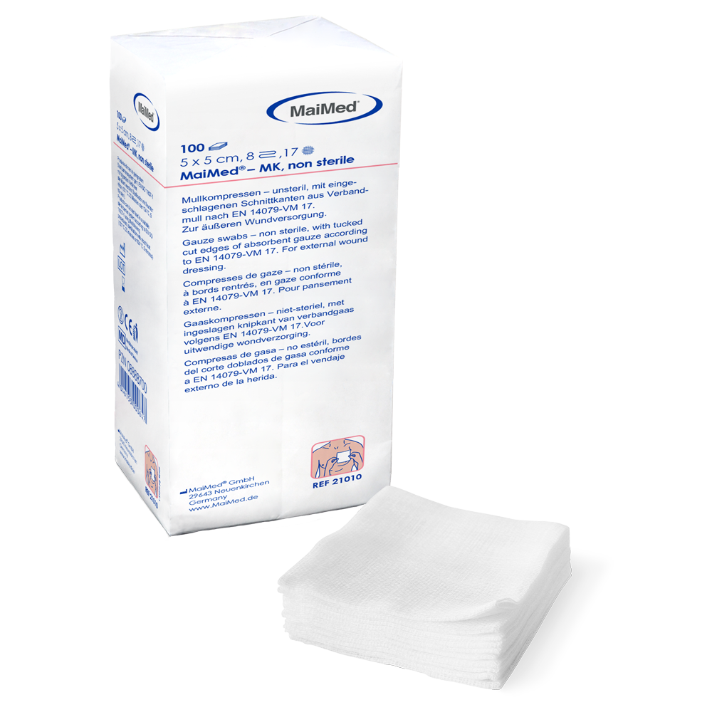 MaiMed-MK-μη αποστειρωμένες κομπρέσες γάζας 100 τεμαχίων/χάρτινη σακούλα