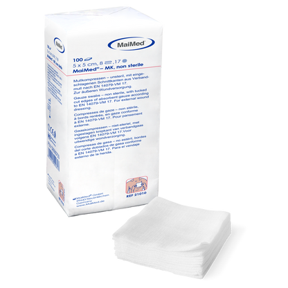 MaiMed-MK-μη αποστειρωμένες κομπρέσες γάζας 100 τεμαχίων/χάρτινη σακούλα