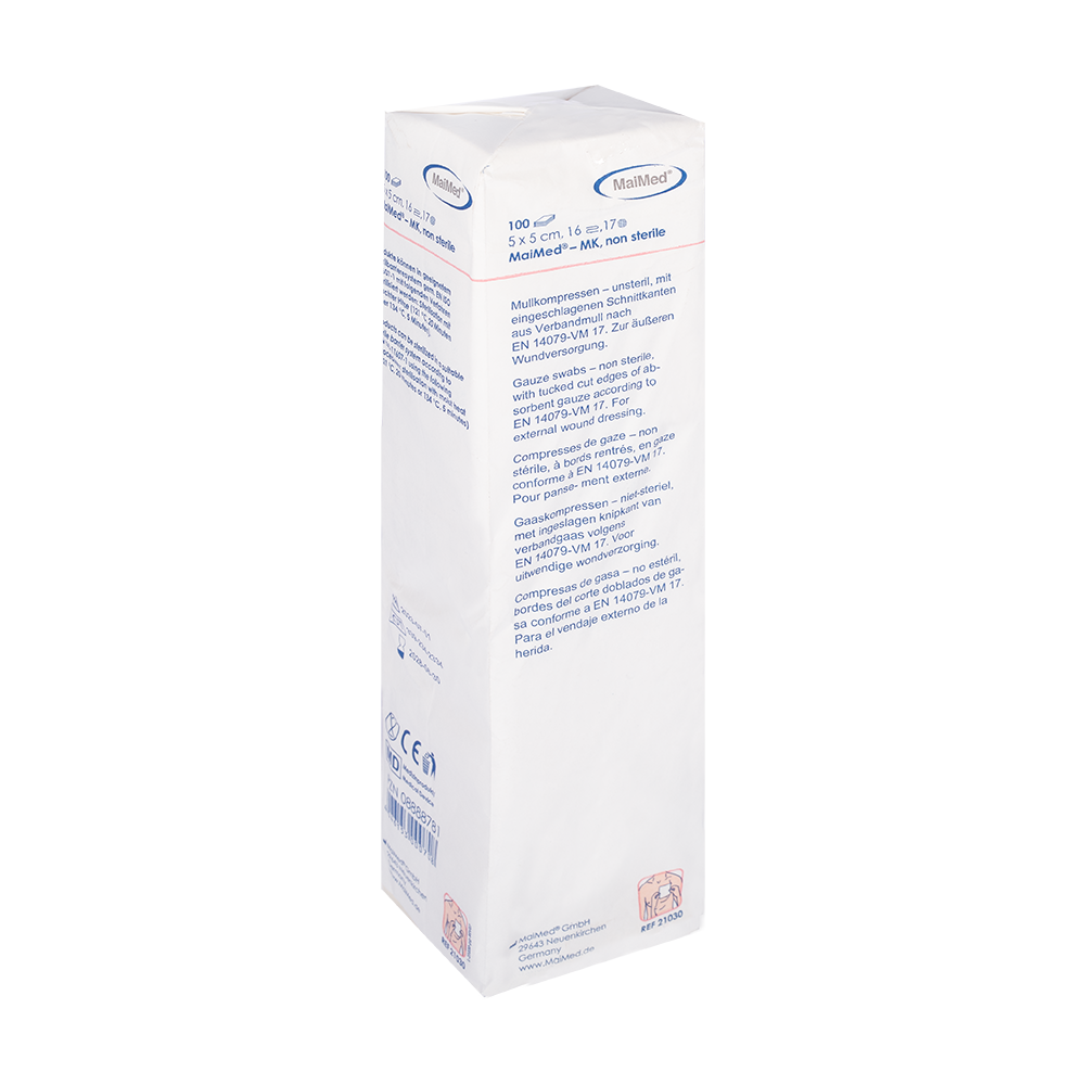 MaiMed-MK-μη αποστειρωμένες κομπρέσες γάζας 100 τεμαχίων/χάρτινη σακούλα