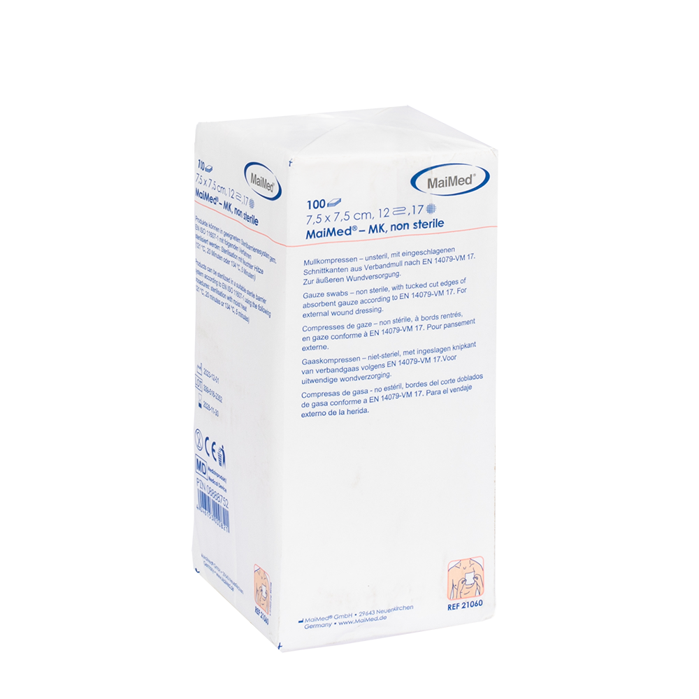 MaiMed-MK-μη αποστειρωμένες κομπρέσες γάζας 100 τεμαχίων/χάρτινη σακούλα