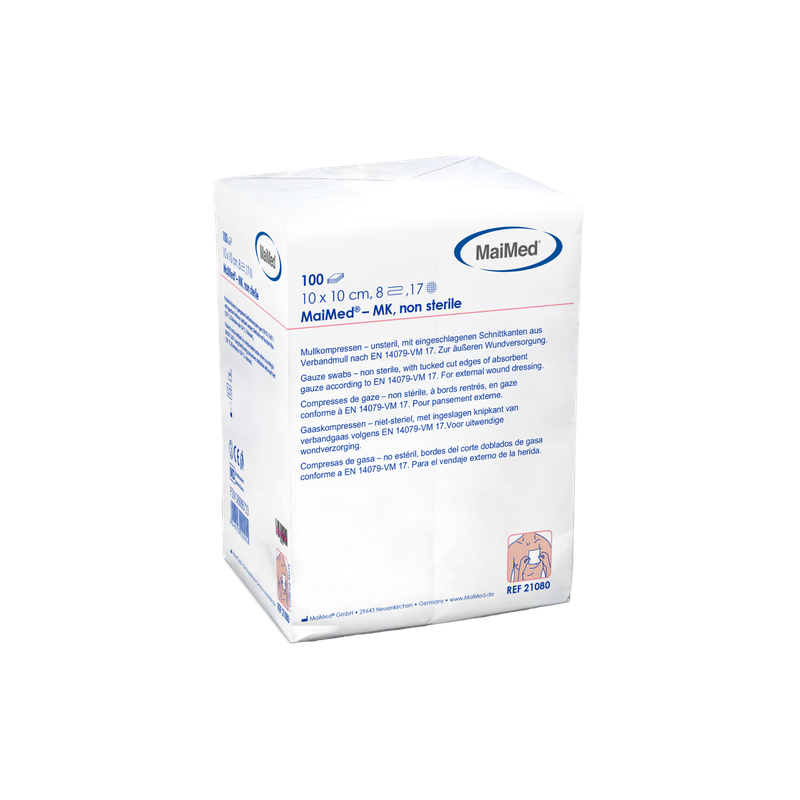 MaiMed-MK-μη αποστειρωμένες κομπρέσες γάζας 100 τεμαχίων/χάρτινη σακούλα