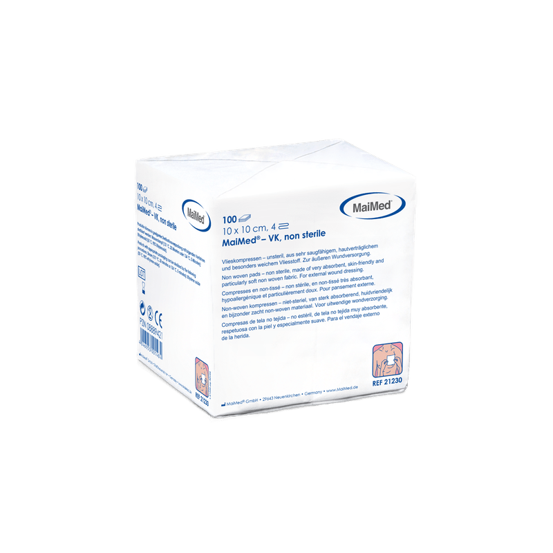 Μη αποστειρωμένες κομπρέσες φλις MaiMed-VK 100 τεμαχίων/χάρτινη σακούλα