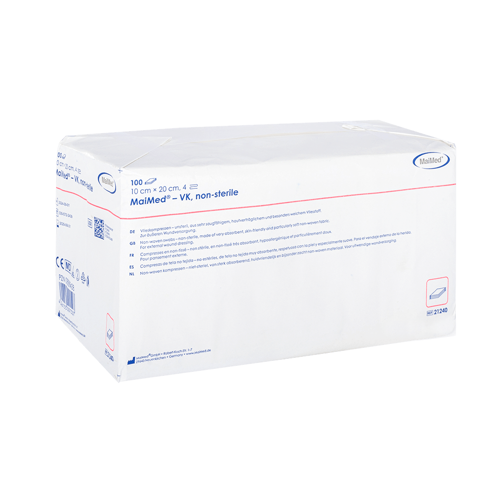 Μη αποστειρωμένες κομπρέσες φλις MaiMed-VK 100 τεμαχίων/χάρτινη σακούλα
