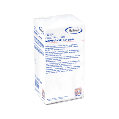 Μη αποστειρωμένες κομπρέσες φλις MaiMed-VK 100 τεμαχίων/χάρτινη σακούλα