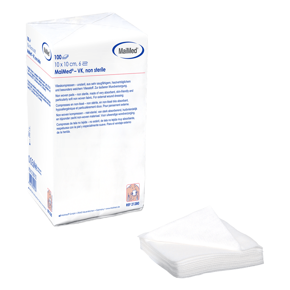 Μη αποστειρωμένες κομπρέσες φλις MaiMed-VK 100 τεμαχίων/χάρτινη σακούλα