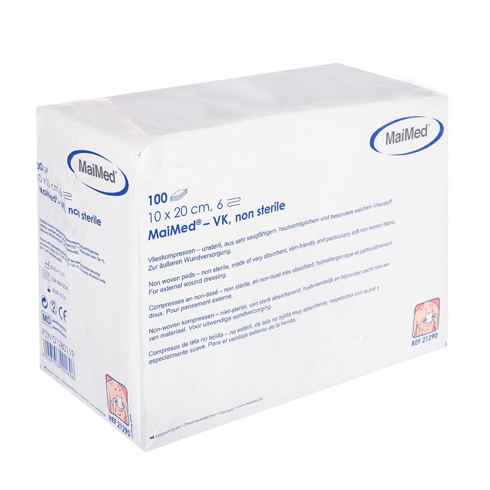 Μη αποστειρωμένες κομπρέσες φλις MaiMed-VK 100 τεμαχίων/χάρτινη σακούλα