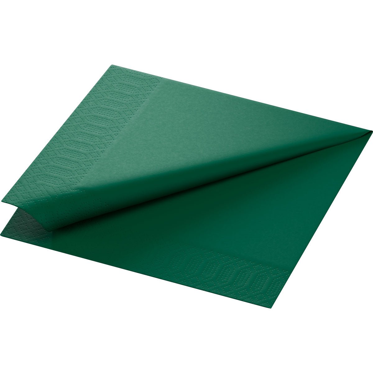 Οι χαρτοπετσέτες Duni GmbH Zellstoff 40x40 cm 3 στρώσεις 1/4-διπλωμένες σε κυνηγετικό πράσινο είναι μονόχρωμες και έχουν μια δομημένη άκρη που προσφέρει κομψή ανθεκτικότητα για κάθε τραπέζι. Διατίθενται σε συσκευασίες των 250 χαρτοπετσετών.