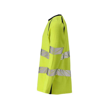 T-shirt, μακρυμάνικο, μοντέρνα εφαρμογή T-shirt Multisafe, hi-vis κίτρινο/μαύρο-μπλε
