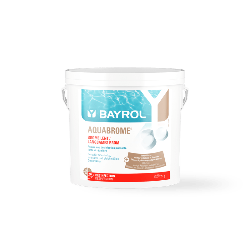 BAYROL Aquabrome® Bromtabletten 5 kg κουβάς για τη μακροχρόνια απολύμανση πισινών | Κουβάς (5 kg) 