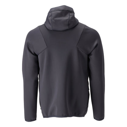 Πουλόβερ φλις, κουκούλα, μπουφάν microfleece με φερμουάρ, μαύρο-μπλε