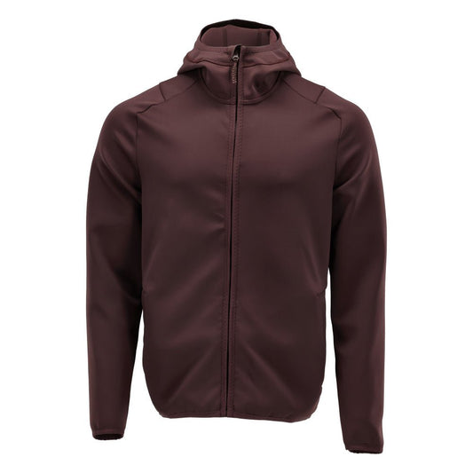 Πουλόβερ φλις, κουκούλα, μπουφάν microfleece με φερμουάρ, μπορντό