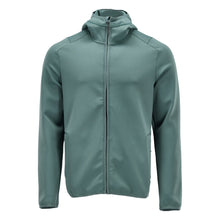 Πουλόβερ φλις, κουκούλα, μπουφάν microfleece με φερμουάρ, ανοιχτό πράσινο του δάσους