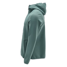 Πουλόβερ φλις, κουκούλα, μπουφάν microfleece με φερμουάρ, ανοιχτό πράσινο του δάσους