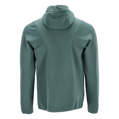 Πουλόβερ φλις, κουκούλα, μπουφάν microfleece με φερμουάρ, ανοιχτό πράσινο του δάσους