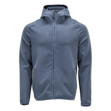 Πουλόβερ φλις, κουκούλα, μπουφάν microfleece με φερμουάρ, πέτρινο μπλε