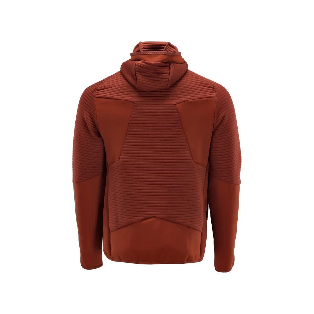 Πουλόβερ φλις, κουκούλα, μπουφάν microfleece με φερμουάρ, φθινοπωρινό κόκκινο