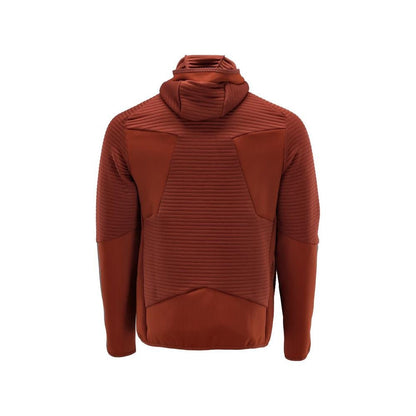 Πουλόβερ φλις, κουκούλα, μπουφάν microfleece με φερμουάρ, φθινοπωρινό κόκκινο