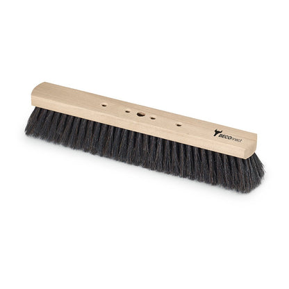 Η επαγγελματική βούρτσα Nölle Profi Brush BECOnnect Saalbesen Naturhaar Holzkörper έχει ένα φαρδύ, φωτεινό ξύλινο κεφάλι με πυκνές μαύρες φυσικές τρίχες, τέσσερις τρύπες στην κορυφή και ένα μικρό λογότυπο Nölle Profi Brush στο ένα άκρο. Μάρκα: Nölle Profi Pinsel Βούρτσες & Τεχνική Πινέλων e.K.