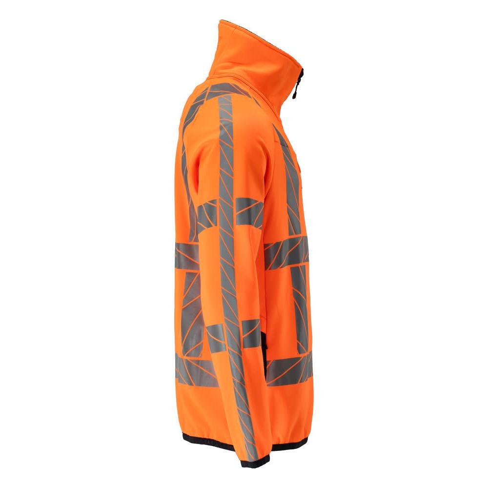 Πουλόβερ φλις με μπουφάν microfleece με φερμουάρ, hi-vis πορτοκαλί