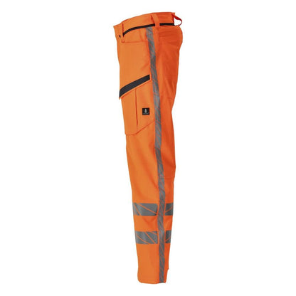 Παντελόνι με τσέπες στους μηρούς, ελαστικό παντελόνι, hi-vis πορτοκαλί