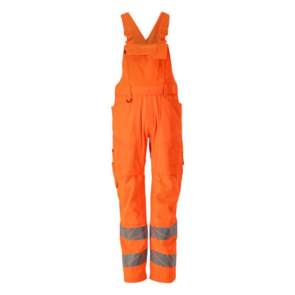 Dungarees, τσέπες στα γόνατα, ελαστικά ένθετα Dungarees, hi-vis πορτοκαλί