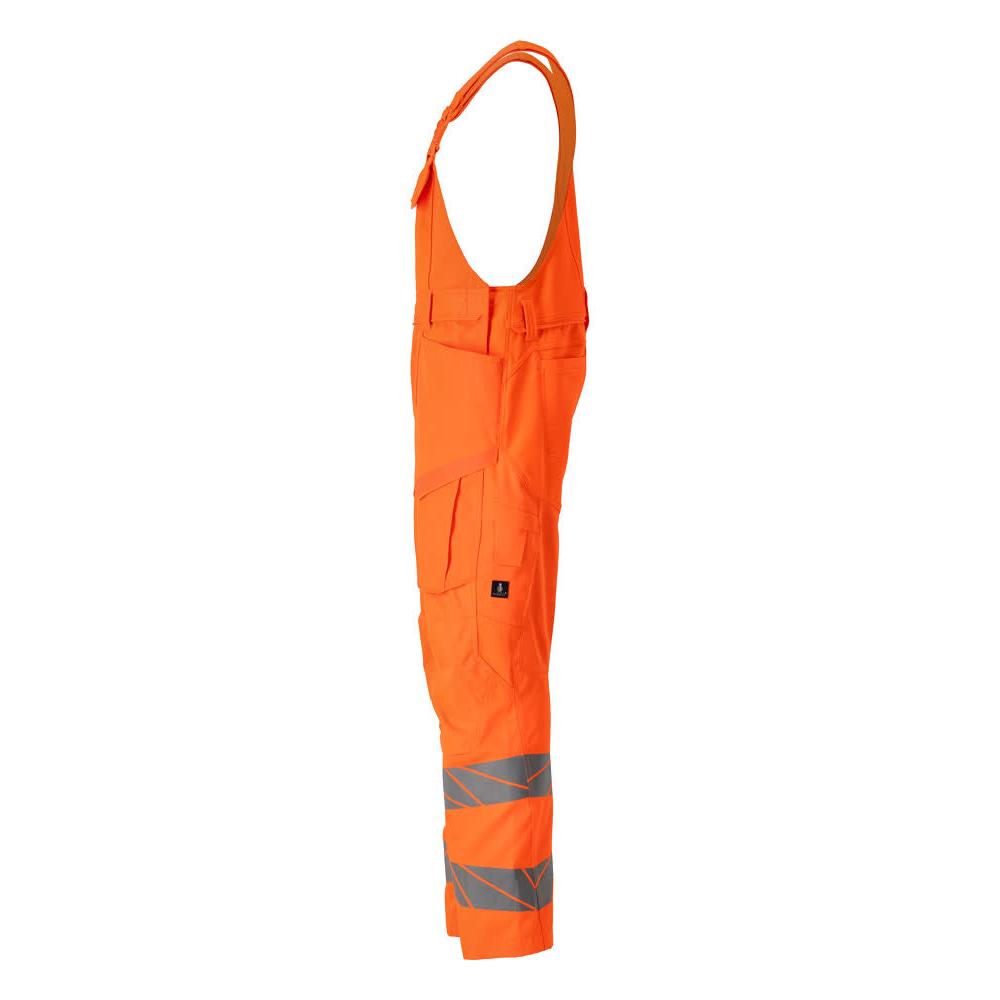 Dungarees, τσέπες στα γόνατα, ελαστικά ένθετα Dungarees, hi-vis πορτοκαλί