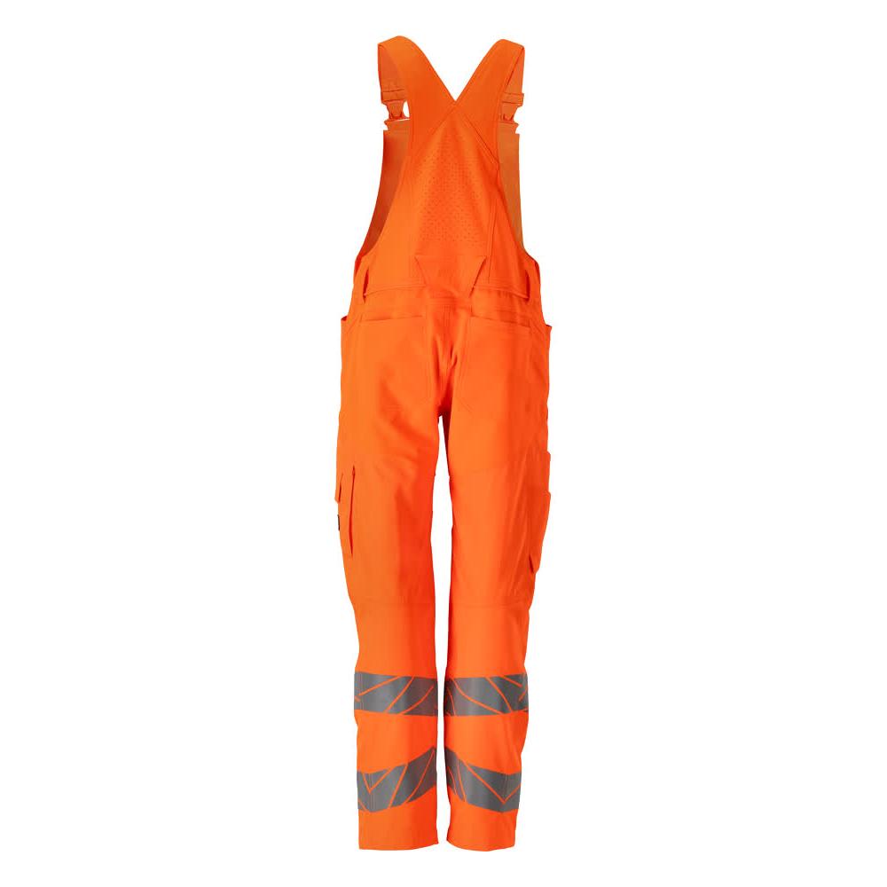 Dungarees, τσέπες στα γόνατα, ελαστικά ένθετα Dungarees, hi-vis πορτοκαλί