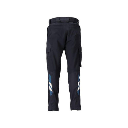 Παντελόνι με τσέπες στο γόνατο, γυναικείο παντελόνι, μαύρο-μπλε