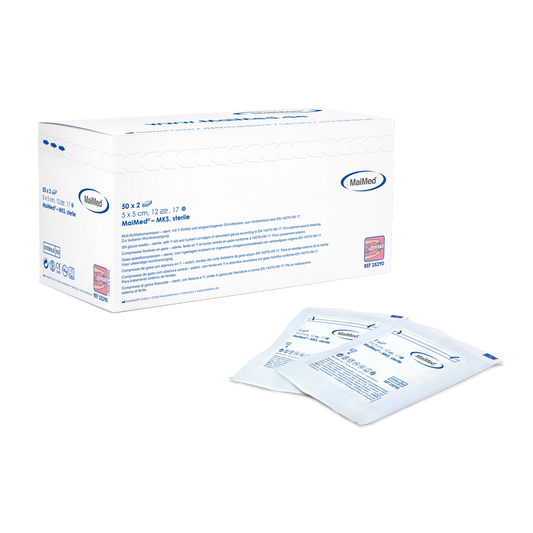 MaiMed-MKS-αποστειρωμένες κομπρέσες με σχισμή γάζας