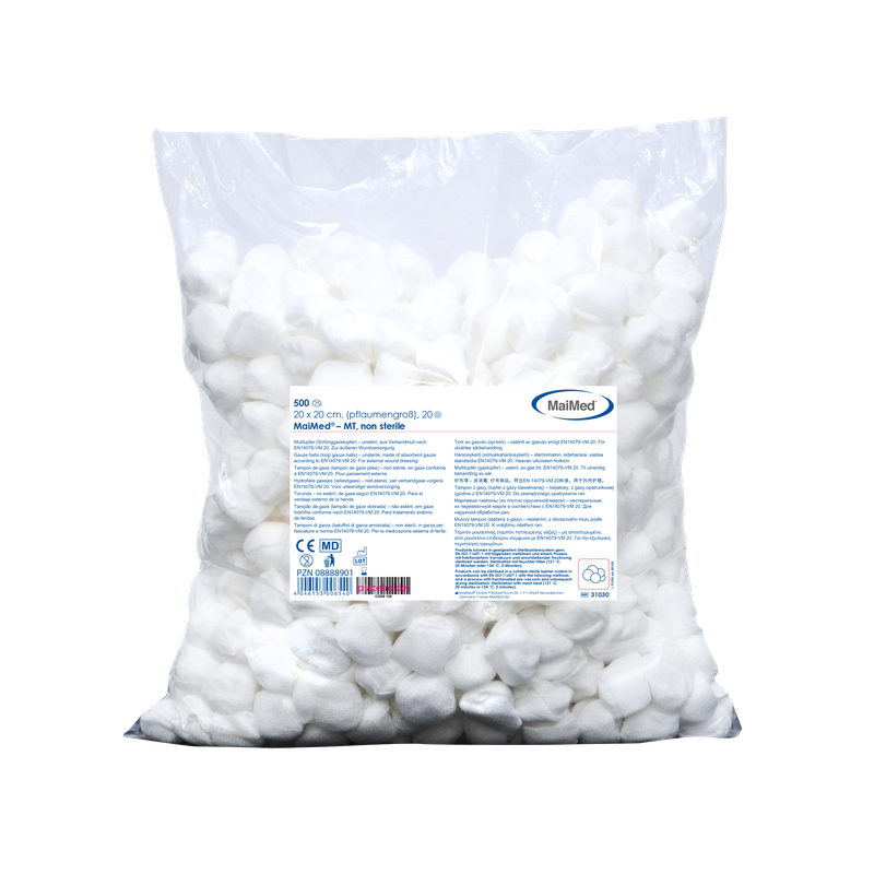 MaiMed-MT-μη αποστειρωμένες μπατονέτες γάζας, 500 τεμάχια/τσάντα αλουμινίου