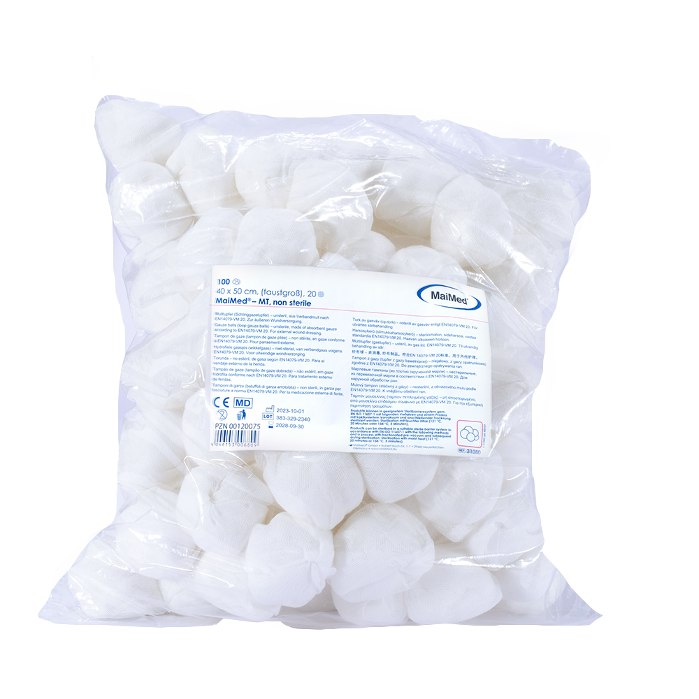 MaiMed-MT-μη αποστειρωμένες μπατονέτες γάζας, 500 τεμάχια/τσάντα αλουμινίου