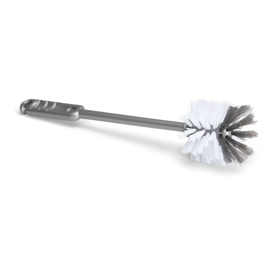 Η βούρτσα για ποτήρια και φλιτζάνια Nölle Profi Brush (30 cm, με τρίχες από PP και νάιλον) από την Nölle Profi Brush Bürsten- & Pinseltechnik e.K. με γκρι λαβή και λευκές/σκούρο γκρι τρίχες απεικονίζεται σε λευκό φόντο.