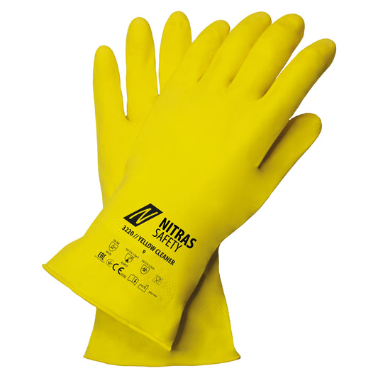 NITRAS YELLOW CLEANER, γάντια χημικής προστασίας, κίτρινο