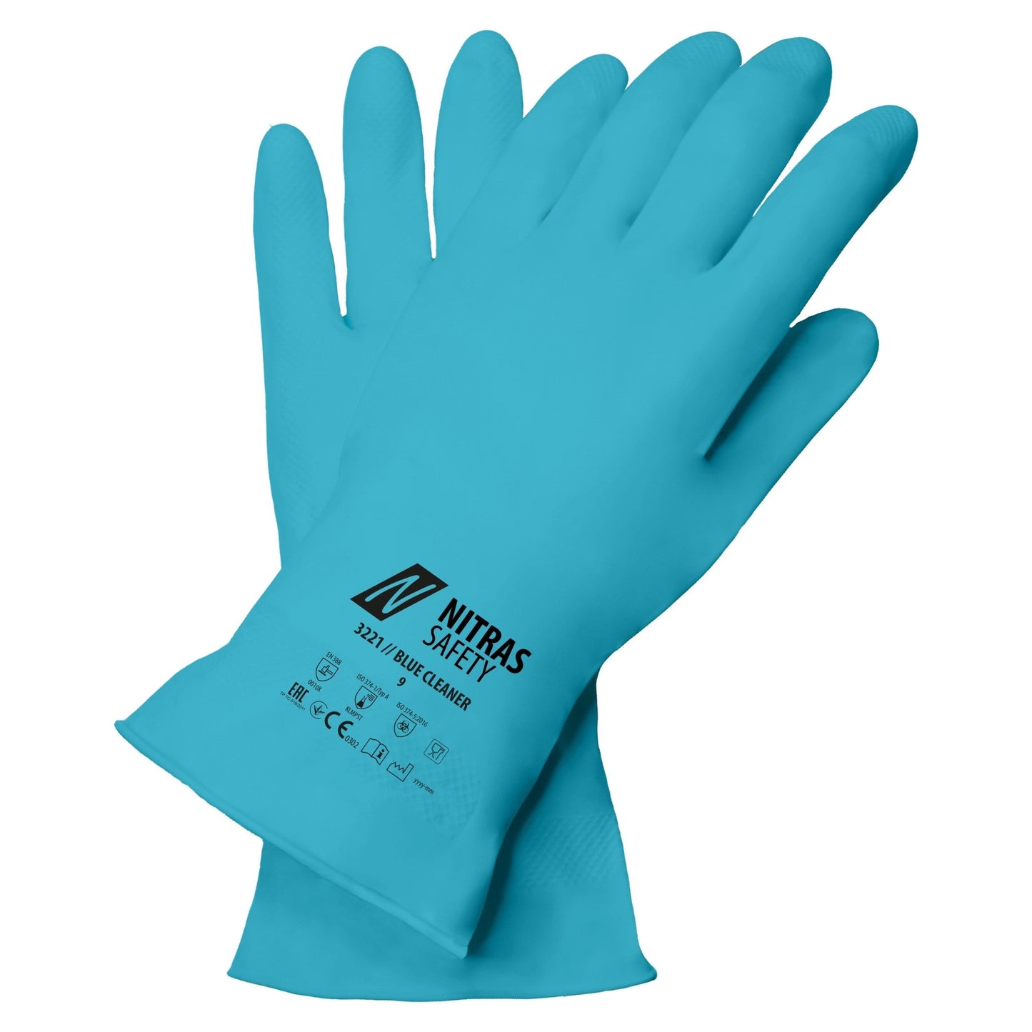 NITRAS BLUE CLEANER, χημικά γάντια, μπλε