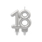 Die PAPSTAR GmbH Jubiläumskerzen mit Halter 7 cm "silber" ist eine silberne Jubiläumskerze in Zahlenform mit zwei Haltern - ideal für unvergessliche Geburtstagsfeiern.