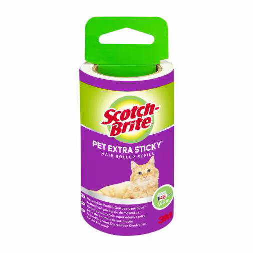 Scotch-Brite™ Pet Extra Sticky* Roller για κατοικίδια 48 φύλλα + 4 Scotch-Brite™ Pet Extra Sticky* Ρολό αντικατάστασης μαλλιών για κατοικίδια, 48 φύλλα, 1/συσκευασία | Συσκευασία (1 τεμάχιο)