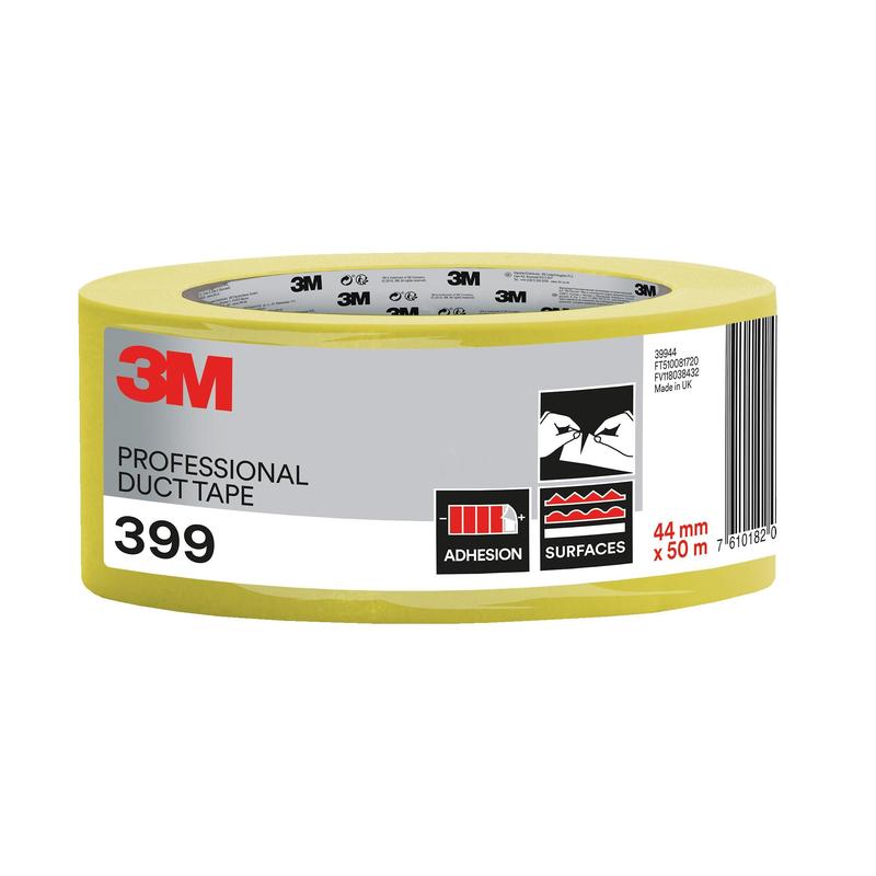 3M™ 399 υφασμάτινη ταινία σκυροδέματος, κίτρινη, 44mm x 50m, 1 ρολό/συσκευασία | Συσκευασία (1 ρολό)