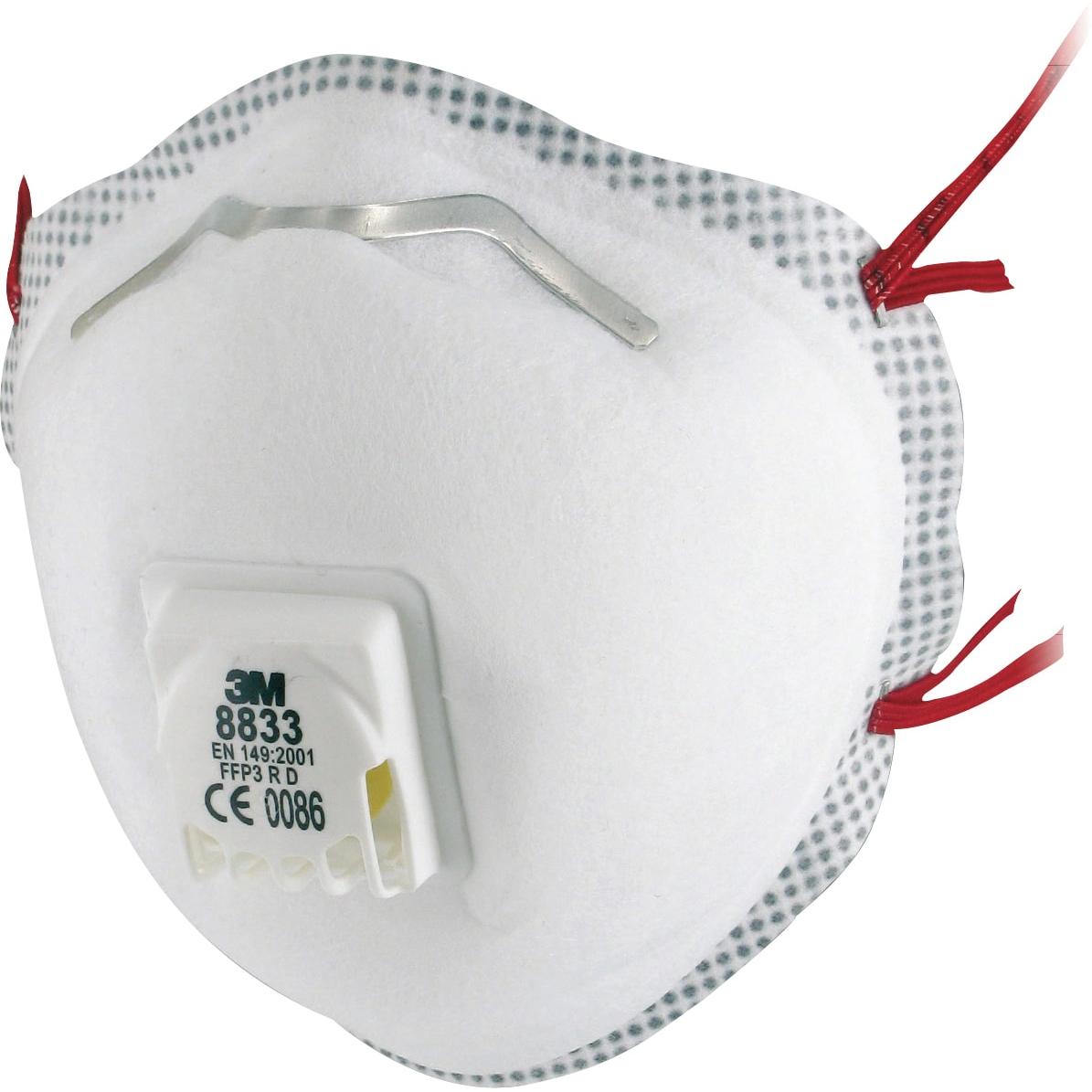 3M™ Particulate Mask, with Valve, FFP3, Small Pack, 8833SP | Συσκευασία (5 τεμάχια)