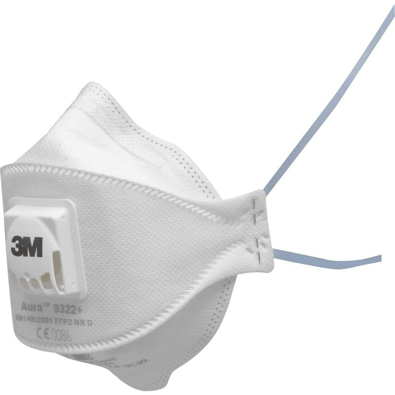 3M™ Aura™ Particulate Mask, FFP2, with Valve, Bulk Pack, 9322+ | Συσκευασία (1 τεμάχιο)