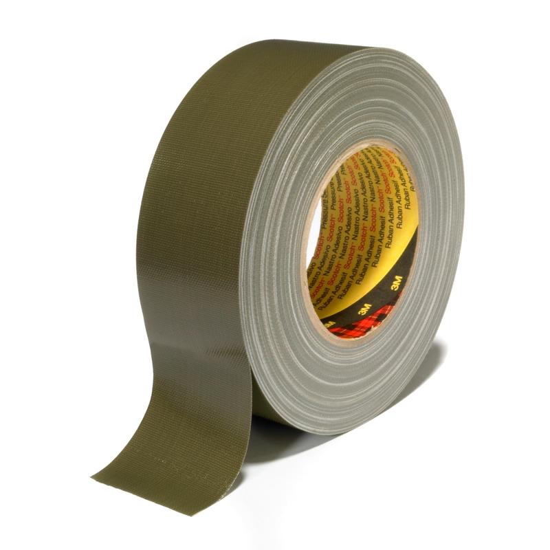 3M™ Fabric Adhesive Tape 389, Olive, 50 mm x 50 m, 0,26 mm | Συσκευασία (1 ρολό)