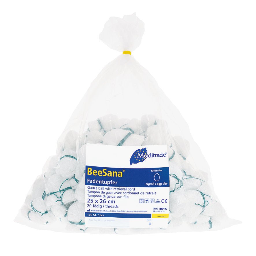 Μπουτονιέρα με κλωστή BeeSana® μη αποστειρωμένη με RöKo, 25 x 26 cm, σε μέγεθος αυγού, πράσινη κλωστή | Συσκευασία (1 τεμάχιο)