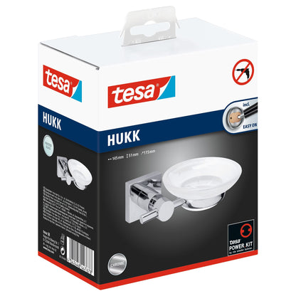 tesa Hukk Seifenschale, Wandmontage, verchromt, inkl. Klebelösung