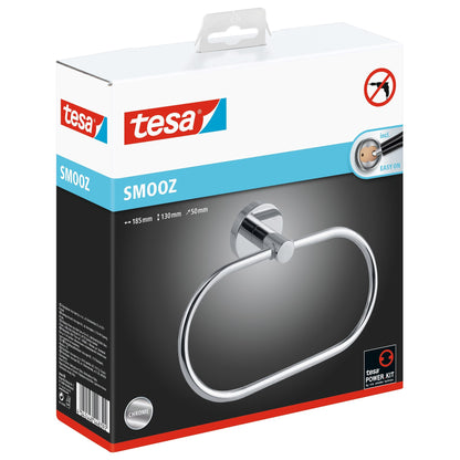 tesa SMOOZ Handtuchhalter-Ring, verchromt, inkl. Klebelösung