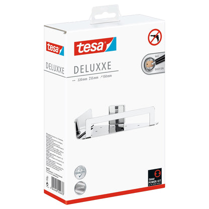 tesa DELUXXE Eck-Duschkorb, exquisites Design, inkl. Klebelösung