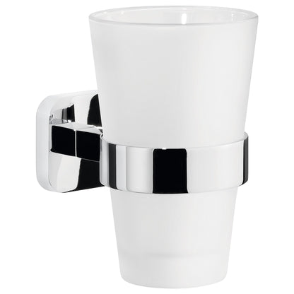tesa ELEGAANT Zahnbürstenhalter, Metall, verchromt, inkl. Klebelösung
