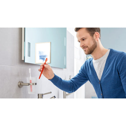 tesa Nooblesse Zahnbürstenhalter, schickes Design, inkl. Klebelösung – Anwendung